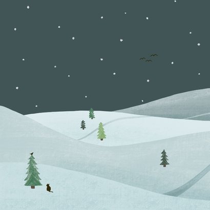 Firmen-Weihnachtskarte Winterlandschaft Rückseite