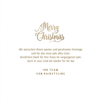 Firmenkarte Weihnachten Gold & Glitzer 3