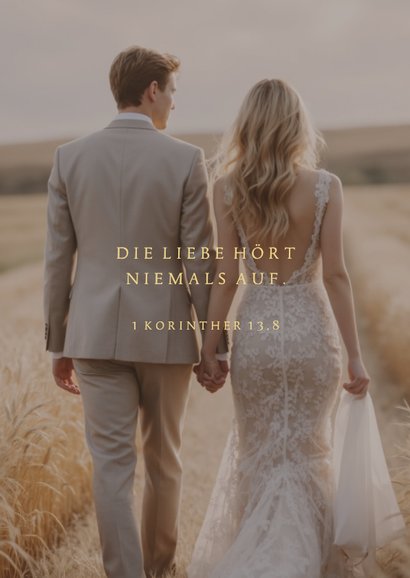 Foto-Dankeskarte Hochzeit Goldschrift 2