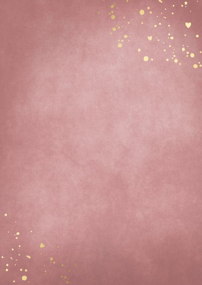 Foto-Einladung 50. Geburtstag Rosétöne Rückseite