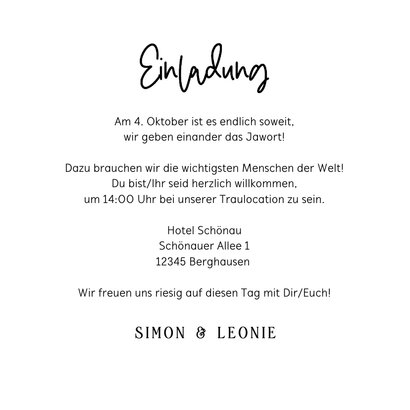 Foto-Einladung Hochzeit 'We say yes' 3