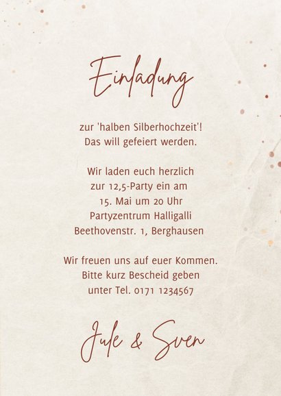 Foto-Einladung Hochzeitstag 12,5 Jahre 3