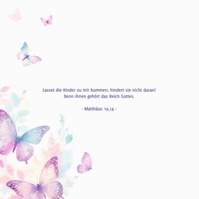 Foto-Einladung Kommunion fröhliche Schmetterlinge 2