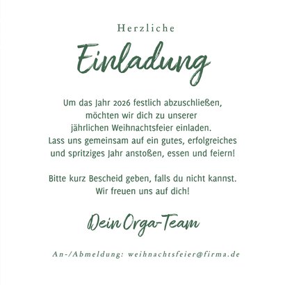Foto-Einladung Weihnachtsessen Mitarbeiter Lichterkette 3