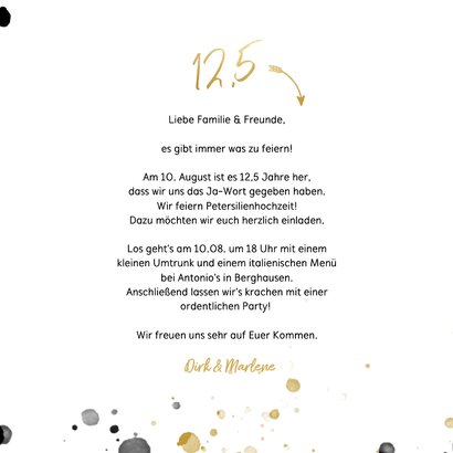 Foto-Einladungskarte 12,5 Jahre verheiratet 3