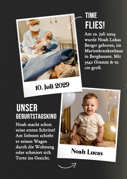 Foto-Einladungskarte Zeitschrift 1. Kindergeburtstag 2