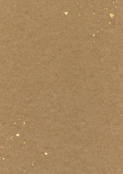 Foto-Geburtskarte Kraftpapier & Gold Rückseite