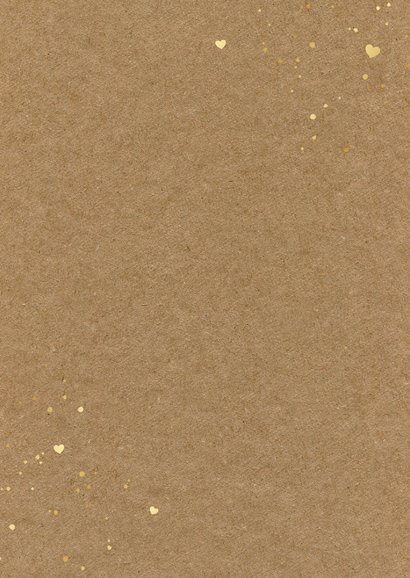 Foto-Geburtskarte Kraftpapier & Gold Rückseite