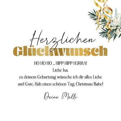 Foto-Geburtstagskarte Winter-/Weihnachtslook 3