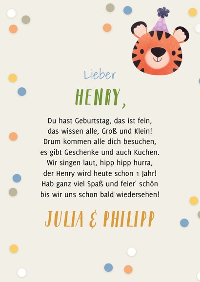 Foto Glückwunschkarte 1. Geburtstag lustige Send a Smile
