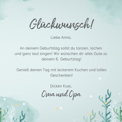 Foto-Glückwunschkarte Kindergeburtstag Meerjungfrau 3