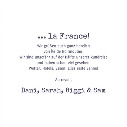 Foto-Grußkarte aus Frankreich' Bonjour de ...' 3