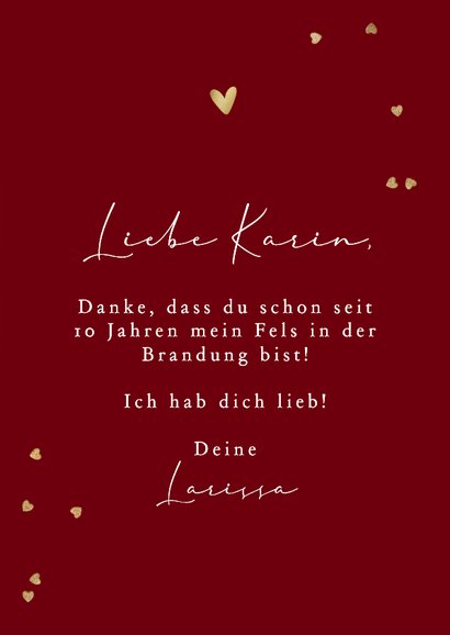 Foto-Grußkarte Bonus Mama Muttertag Herz Streifen 3