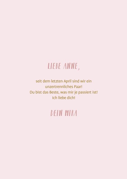 Foto-Grußkarte Liebe 'Ein Jahr mit dir' 3