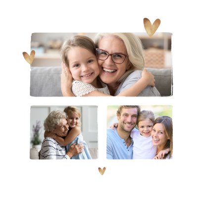 Foto-Grußkarte mit Herzen 'Liebe Oma' 2
