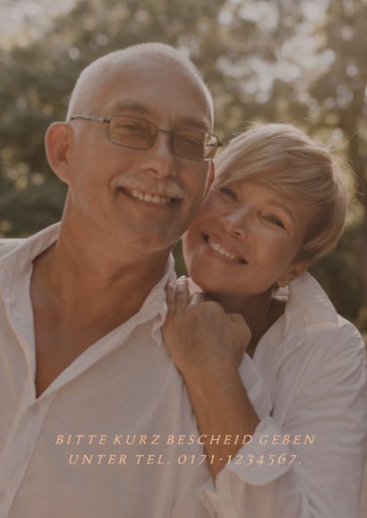 Foto-Jubiläumskarte Einladung Hochzeitstag 40 Jahre Kupfer 2