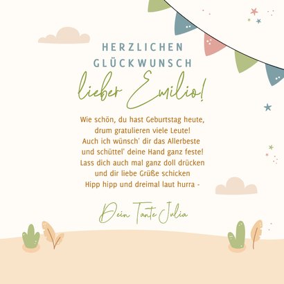 Foto-Karte 2. Geburtstag Glückwünsche Löwe und Tiger 3