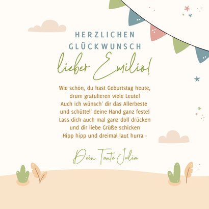 Foto-Karte 2. Geburtstag Glückwünsche Löwe und Tiger  3