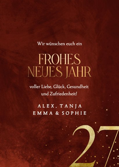 Foto-Neujahrskarte Bilderstreifen 3