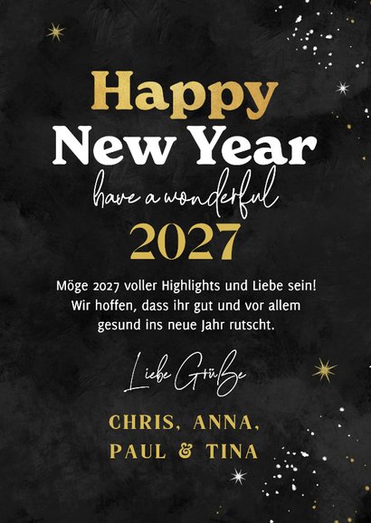 Foto-Neujahrskarte Feuerwerk 'Happy New Year' 3