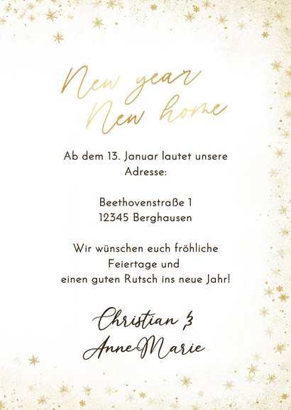 Foto-Umzugskarte Weihnachten Sterne Sternenstaub 3