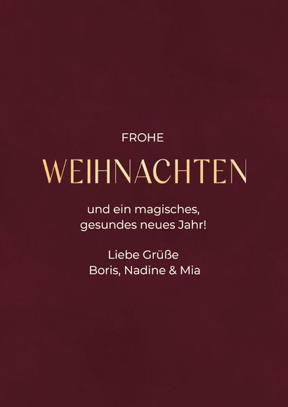 Foto-Weihnachtsgrußkarte weihnachtliches Blumengesteck 3