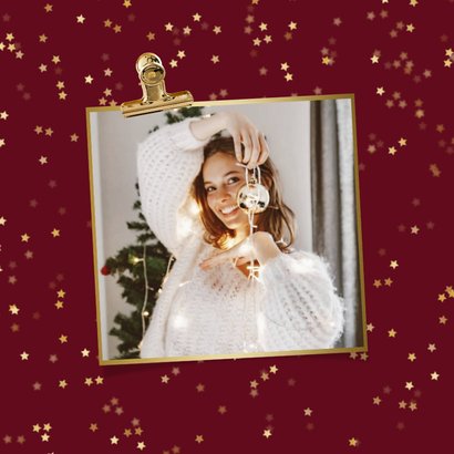 Foto-Weihnachtskarte 2026 gespiegelt in Rot  2