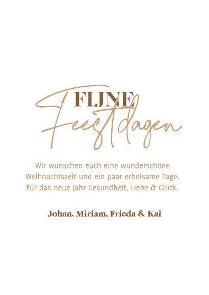 Foto-Weihnachtskarte beige Schriftzug schlicht 3