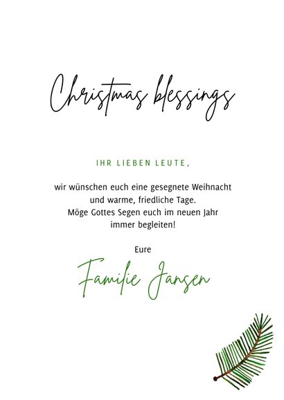 Foto-Weihnachtskarte 'Christmas blessings' 3