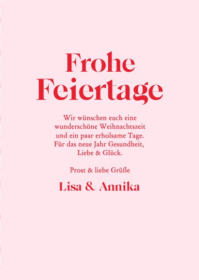Foto-Weihnachtskarte Cocktails Feiertage 3