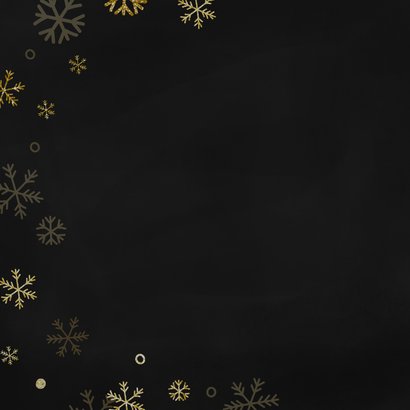 Foto-Weihnachtskarte goldene Schneeflocken Schleife 2