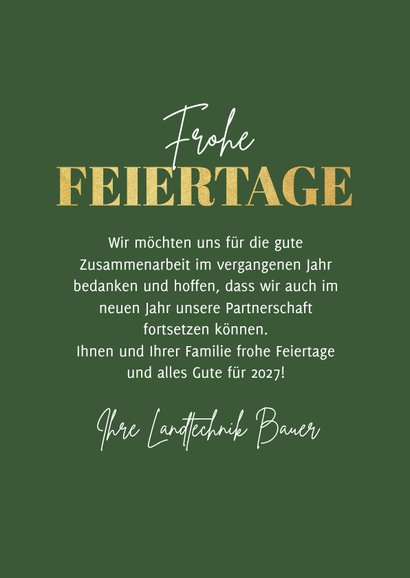Foto-Weihnachtskarte Landtechnik 3