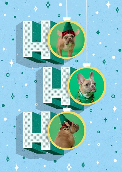 Foto-Weihnachtskarte lustig 'Ho Ho Ho' 2