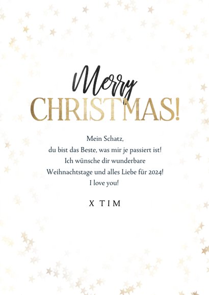 Foto-Weihnachtskarte 'Merry Christmas' kleine Sternchen 3