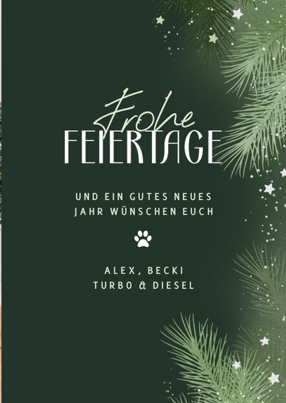 Foto-Weihnachtskarte mit Tannenzweigen-Umrandung 3