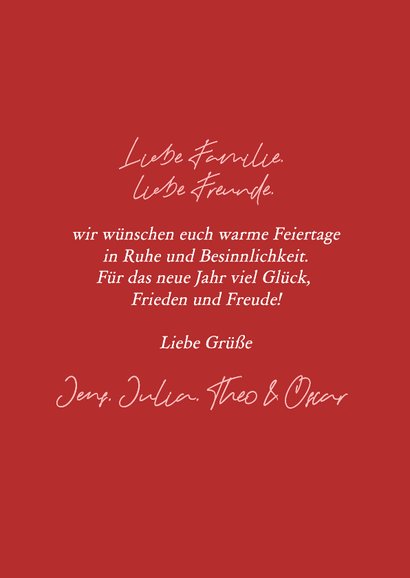 Foto-Weihnachtskarte Schleife 'Frohe Feiertage' 3