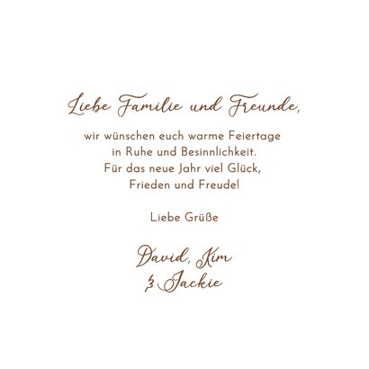 Foto-Weihnachtskarte Schneeflocken Holzhintergrund 3