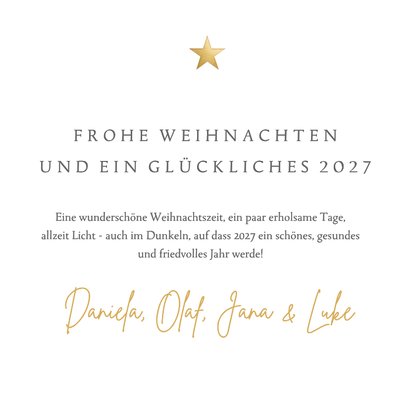 Foto-Weihnachtskarte vier Fotos und Stern 3