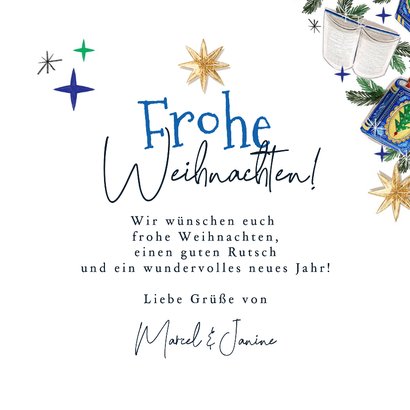 Foto-Weihnachtskarte Weihnachtsbaum aus Büchern 3