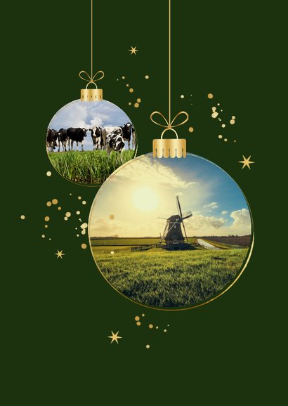 Foto-Weihnachtskarte Weihnachtskugel Danke Landwirtschaft  2