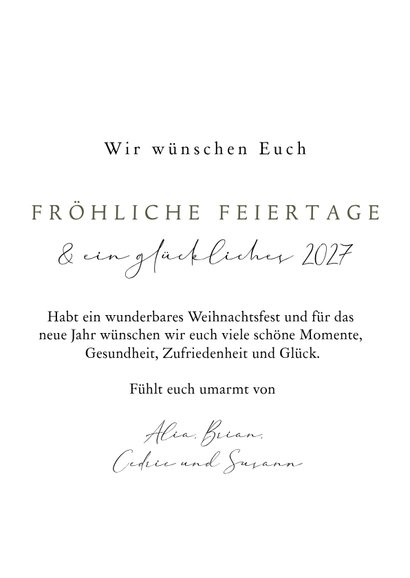 Foto-Weihnachtskarte Zweige & Beeren 3