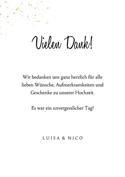 Fotocollage Dankeskarte Hochzeit mit 3 Fotos 3