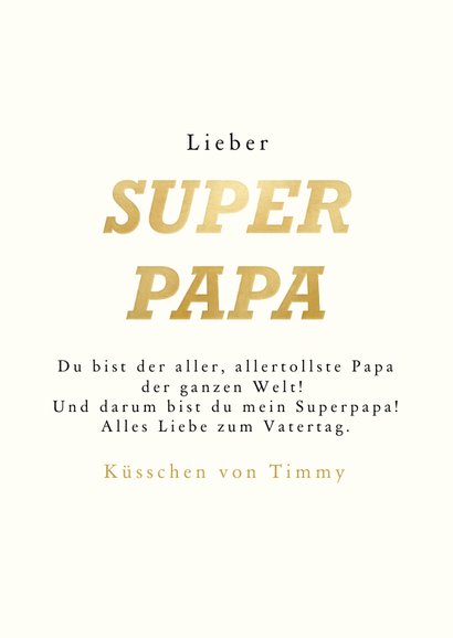 Fotocollage-Karte Vatertag 'Superpapa' 3