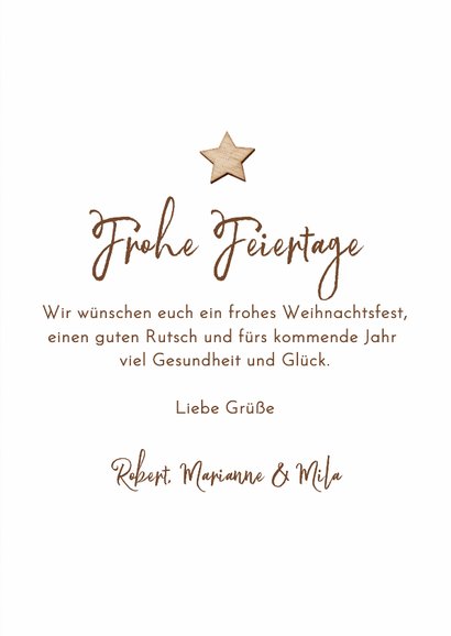 Fotocollage Weihnachtsbaum mit Stern in Holzoptik 3