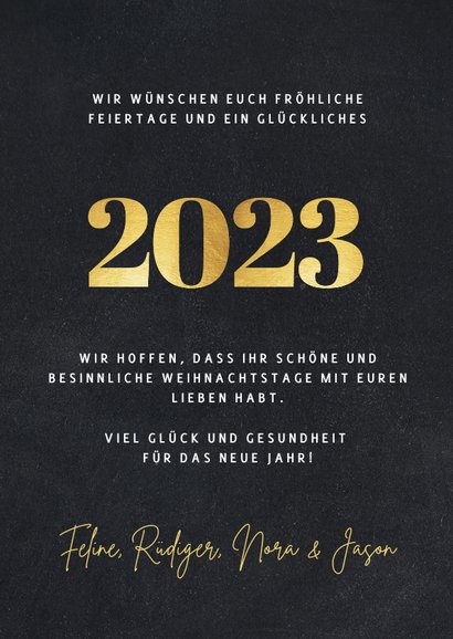 Fotocollage Weihnachtskarte Frohe Feiertage und Jahreszahl 3