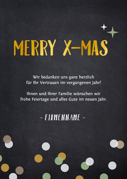 Fotocollage-Weihnachtskarte Merry X-Mas geschäftlich 3