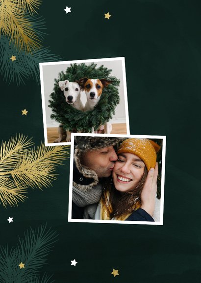 Fotocollage-Weihnachtskarte Tannenzweige 2