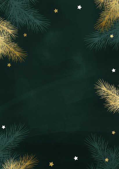Fotocollage-Weihnachtskarte Tannenzweige Rückseite