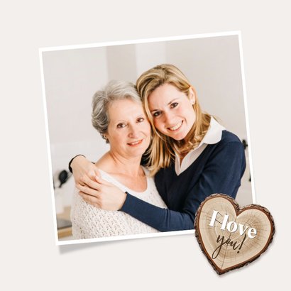 Fotocollagekarte Baumstamm Herz für die Schwiegermama 2