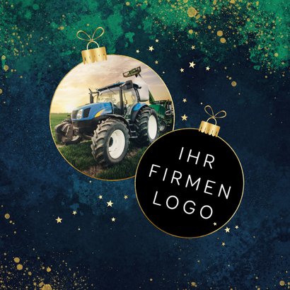 Fotokarte 2026 Weihnachtskugel geschäftlich 2